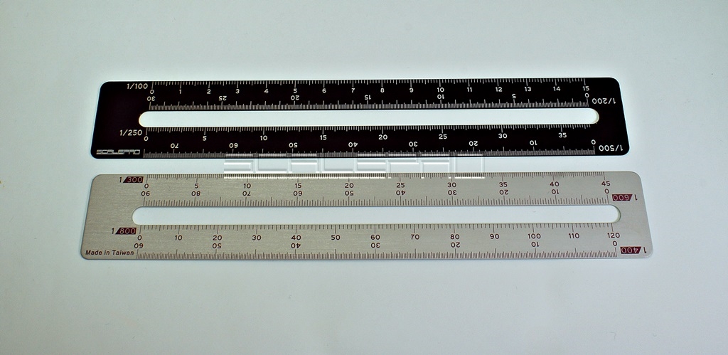 6 266P Architects Scale 1/8, 1/4, 1/2, 1, 1 1/2, 3 to foot Ruler